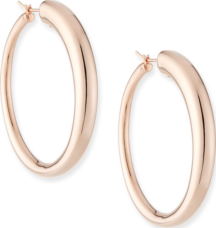 Alberto Milani Millennia 18k Rose Gold Electroform Graduated Hoop Earrings