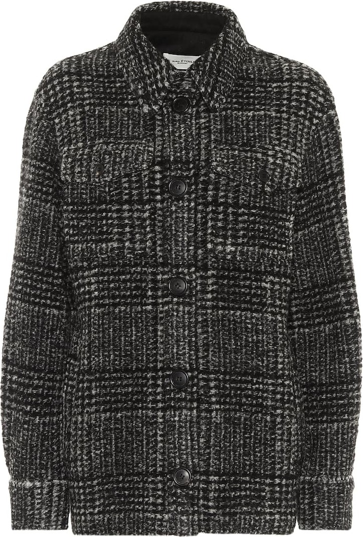 Isabel Marant Etoile Gastoni checked wool-blend jacket