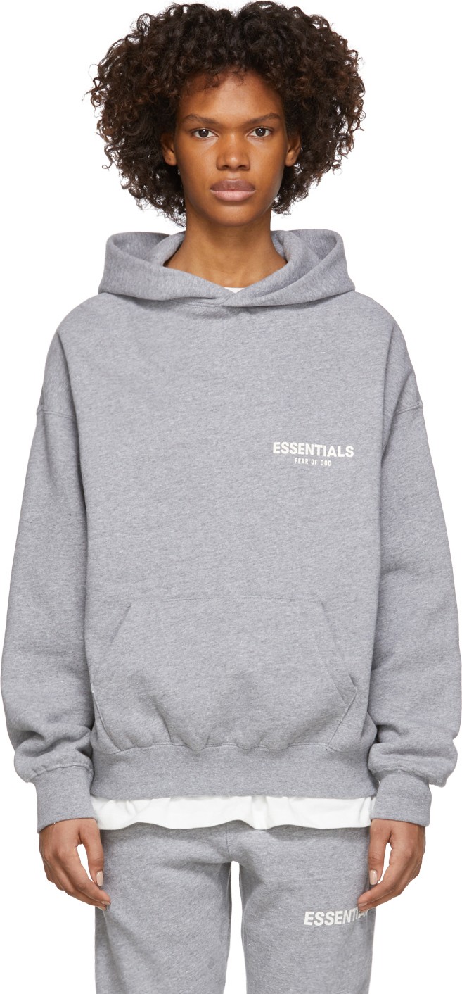 Essentials Grey Pullover Hoodie