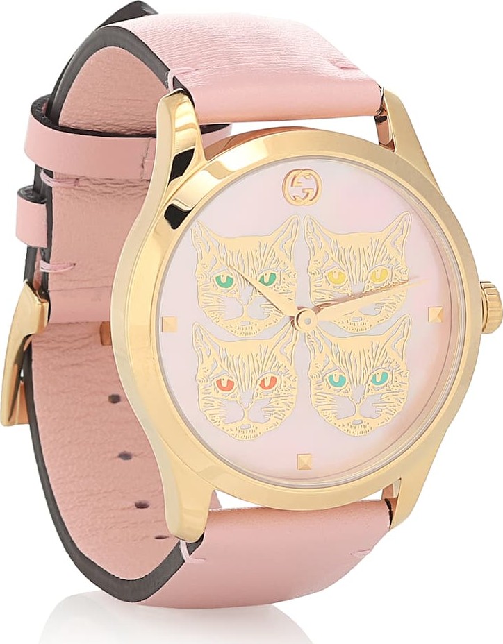 Gucci G-Timeless 38mm leather watch