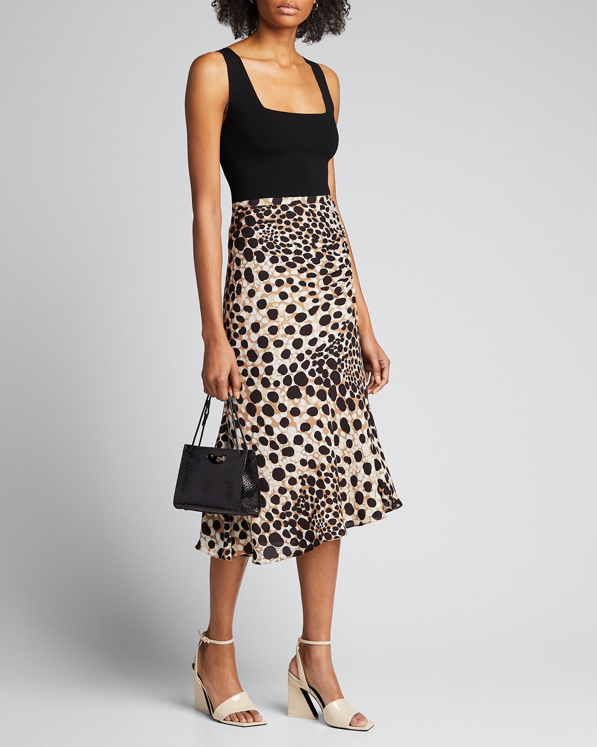 Elie Tahari Haidee Leopard-Print Silk Skirt