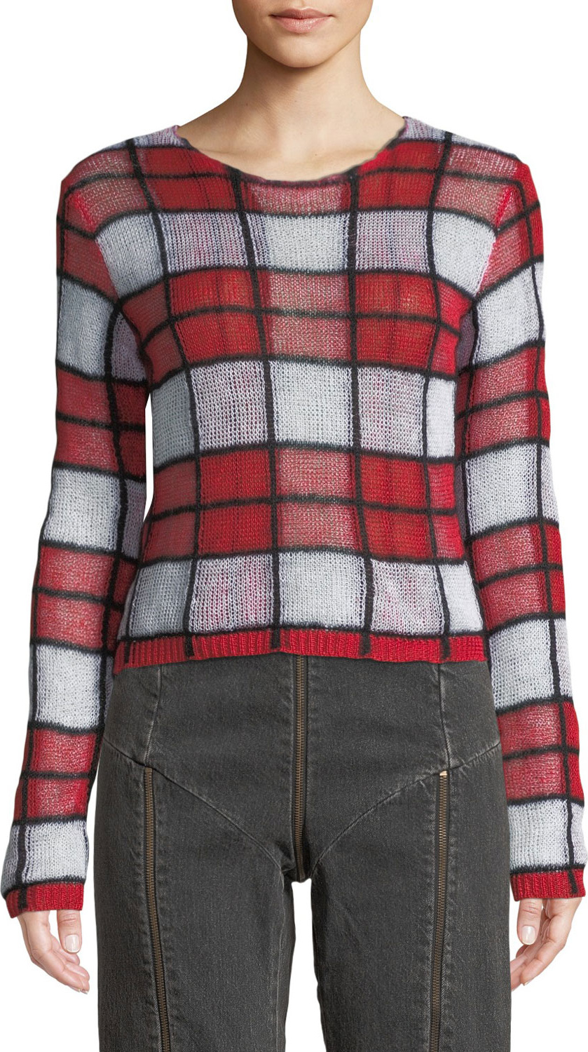 McQ - Alexander McQueen Sheer Checker Sweater