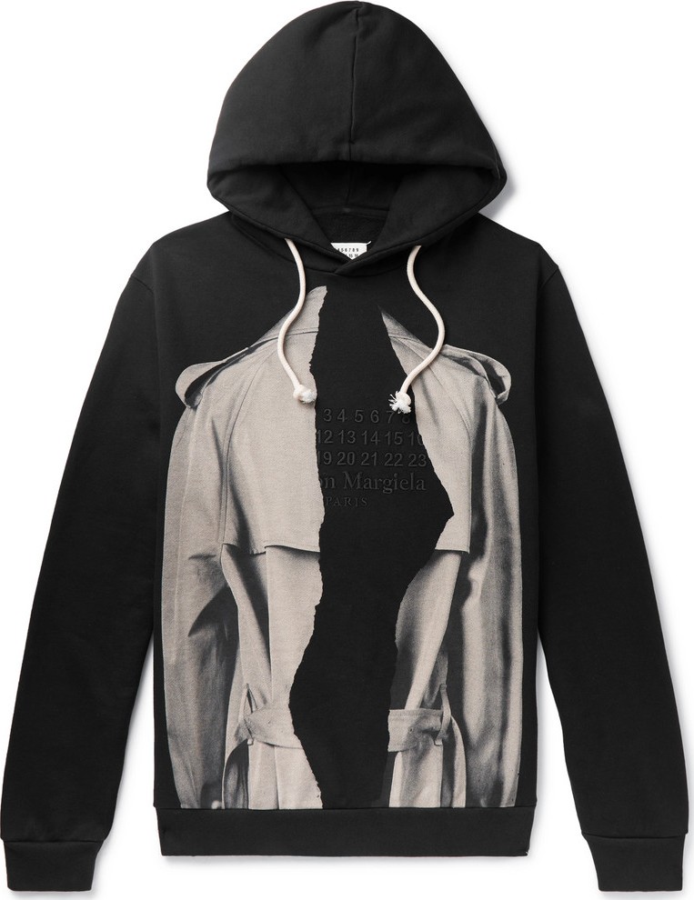 Maison Margiela Printed Loopback Cotton-Jersey Hoodie