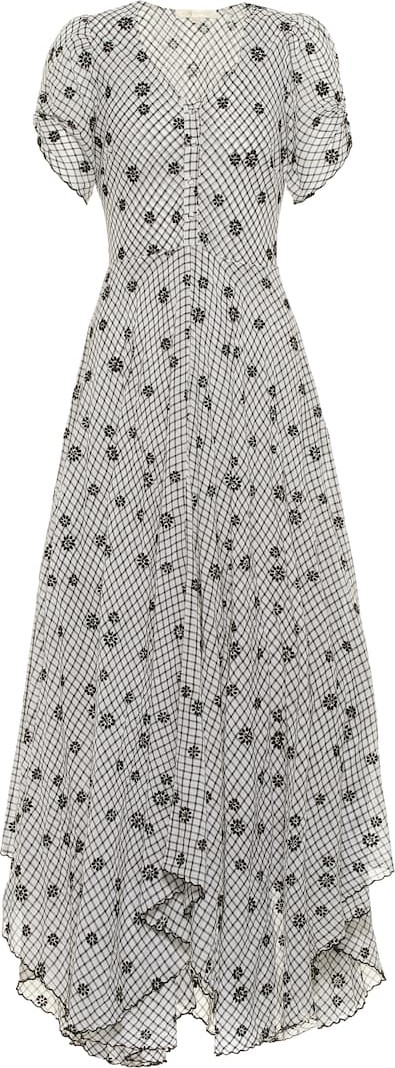 LOVESHACKFANCY Coralie checked cotton maxi dress
