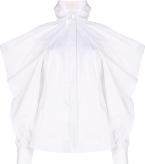 Sara Battaglia Cold shoulder shirt