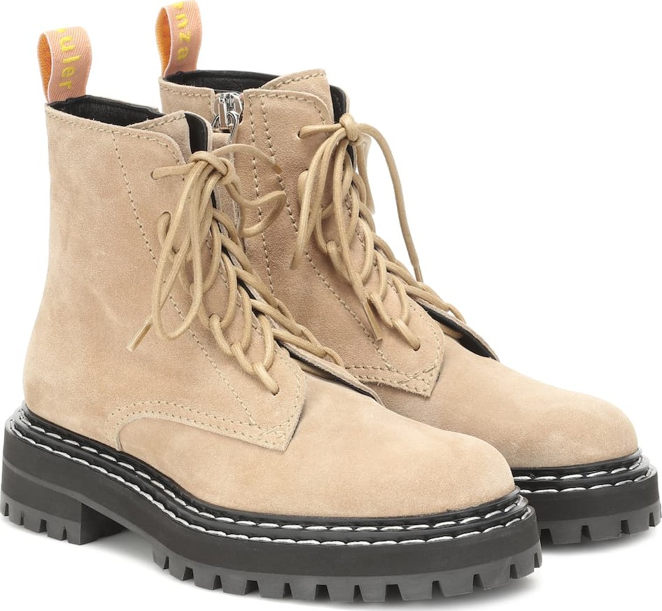 Proenza Schouler Suede lace-up ankle boots