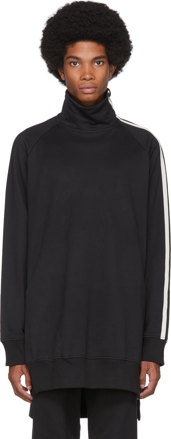 Y-3 Black 3-Stripes Turtleneck