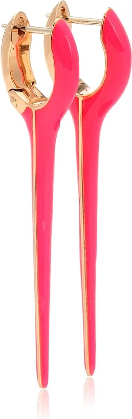 Melissa Kaye Lolo Needle 18kt rose-gold earrings