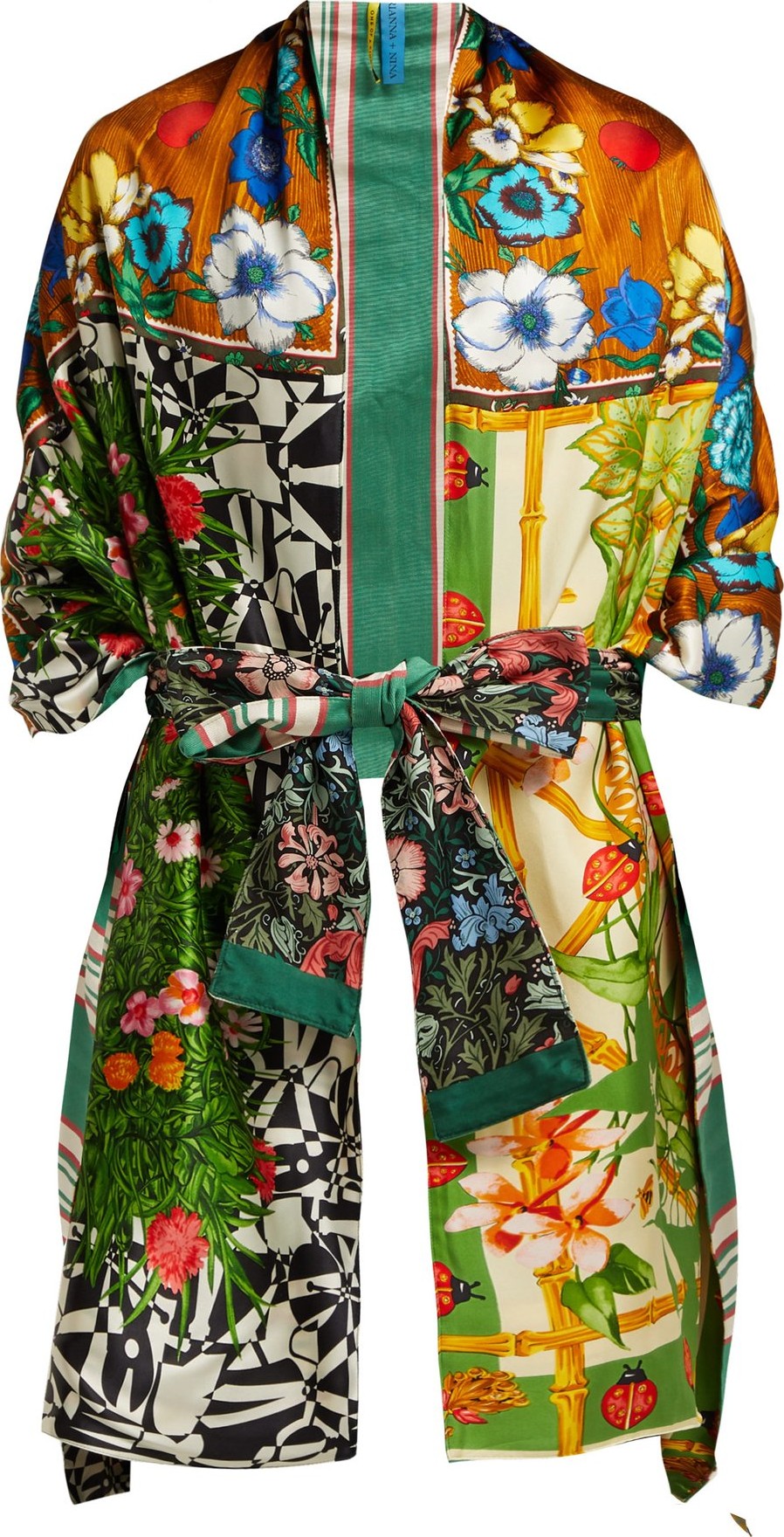 Rianna + Nina Multi print patchwork stole