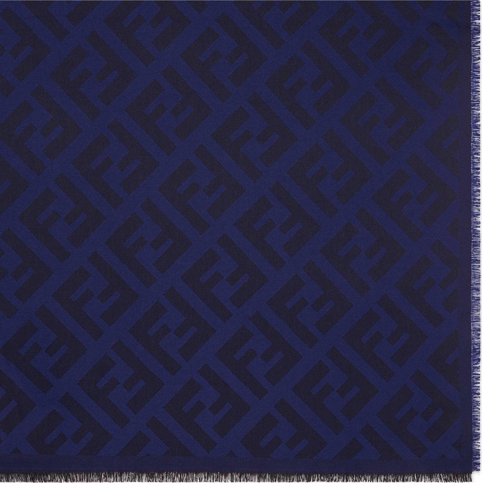 Fendi Logo Macro Signature Wool & Silk Shawl