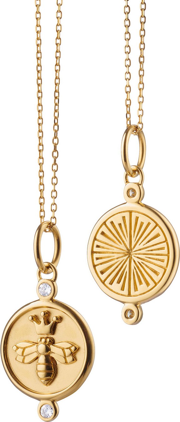 Monica Rich Kosann 18K Yellow Gold Queen Bee Necklace