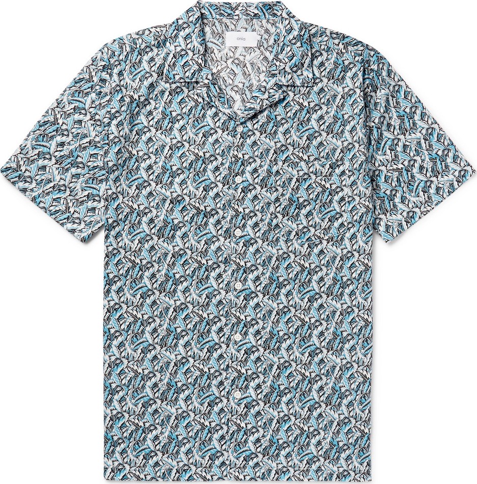 Onia + Liberty London Vacation Camp-Collar Printed Cotton-Poplin Shirt