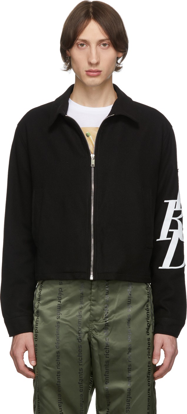 Enfants Riches Deprimes Black Logo Zip Jacket