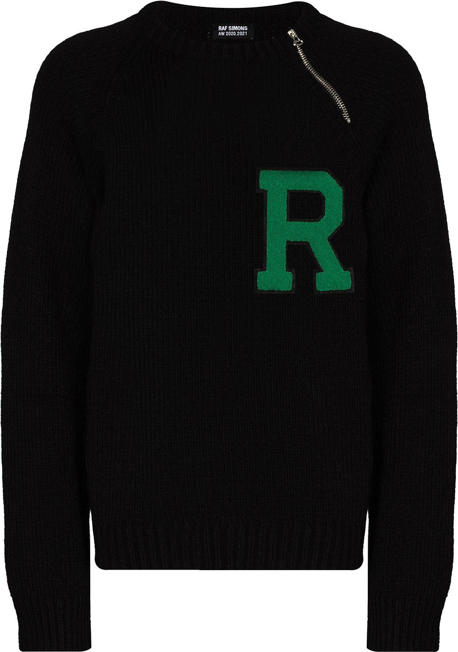 Raf Simons - Letter-badge crew-neck jumper