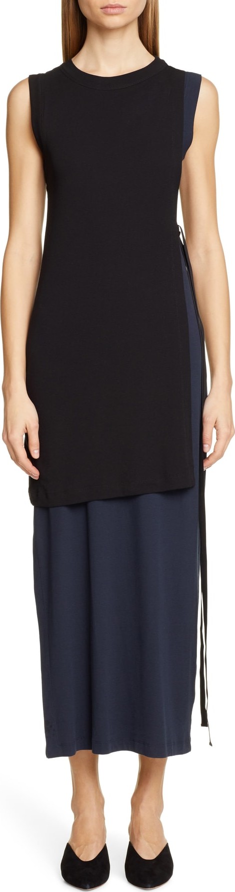 Rosetta Getty Layered Split Side Cotton Dress