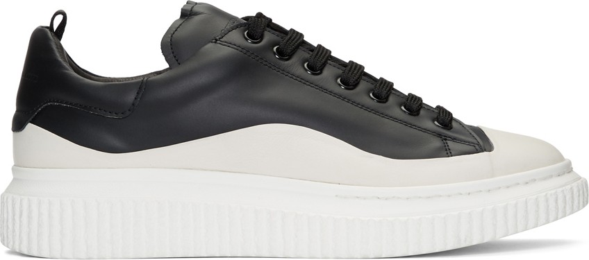 Officine Creative Black & White Krace 8 Sneakers
