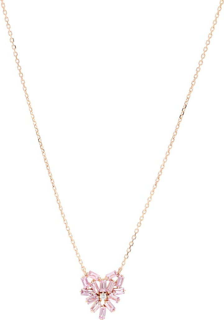 Suzanne Kalan 18kt rose gold necklace with sapphires and diamonds