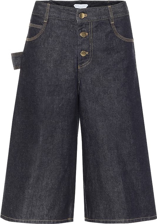 Bottega Veneta Wide-leg denim shorts