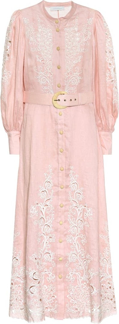 Zimmermann Freja embroidered linen maxi dress