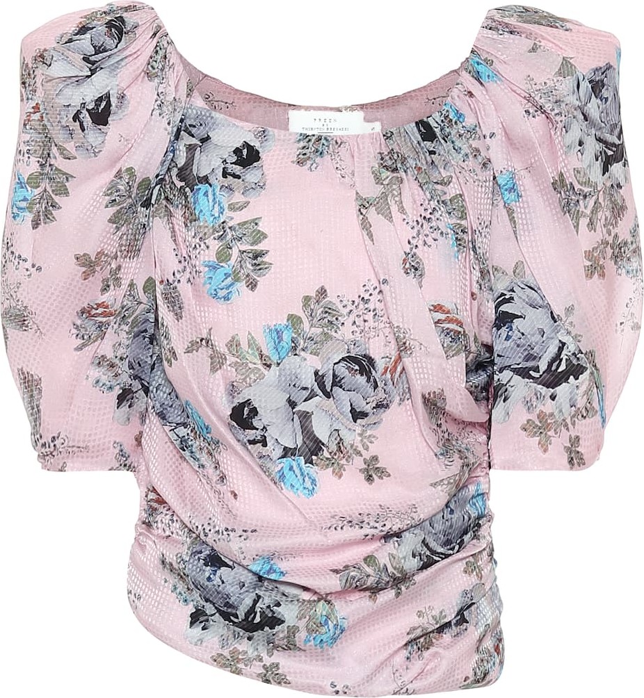 Preen Guendelina floral silk-blend top