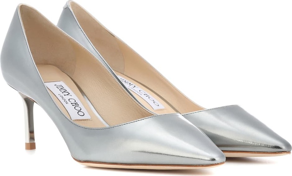 Jimmy Choo Romy 60 metallic leather pumps