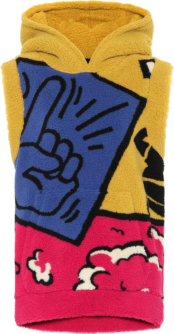 Burberry London England Jacquard fleece sleeveless hoodie