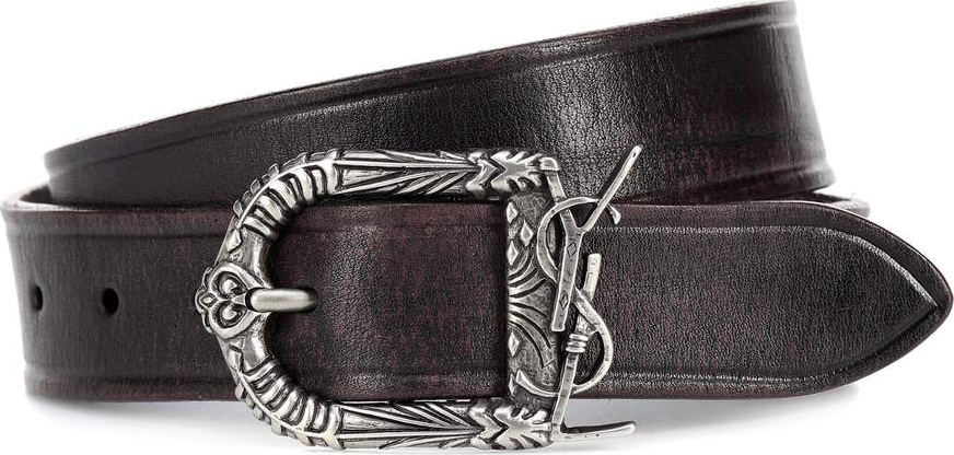 Saint Laurent Monogram Celtic leather belt