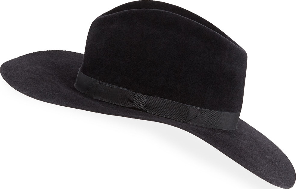 Gladys Tamez Millinery Bianca Felt Downturn-Brim Hat