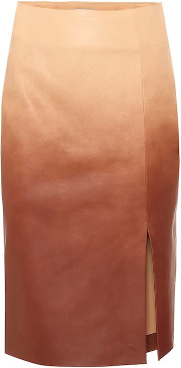 Dorothee Schumacher Dégradé leather midi skirt