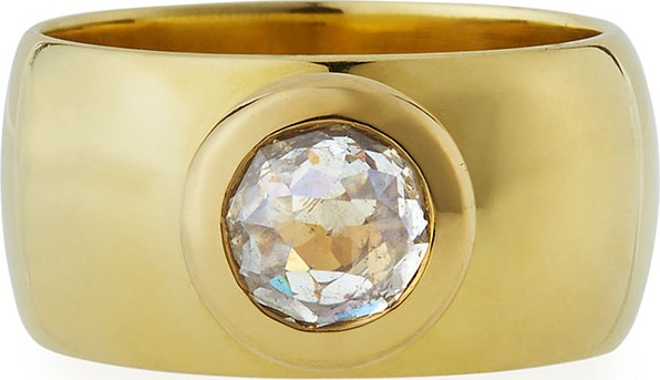 Rahaminov 18k Diamond Wide-Shank Ring