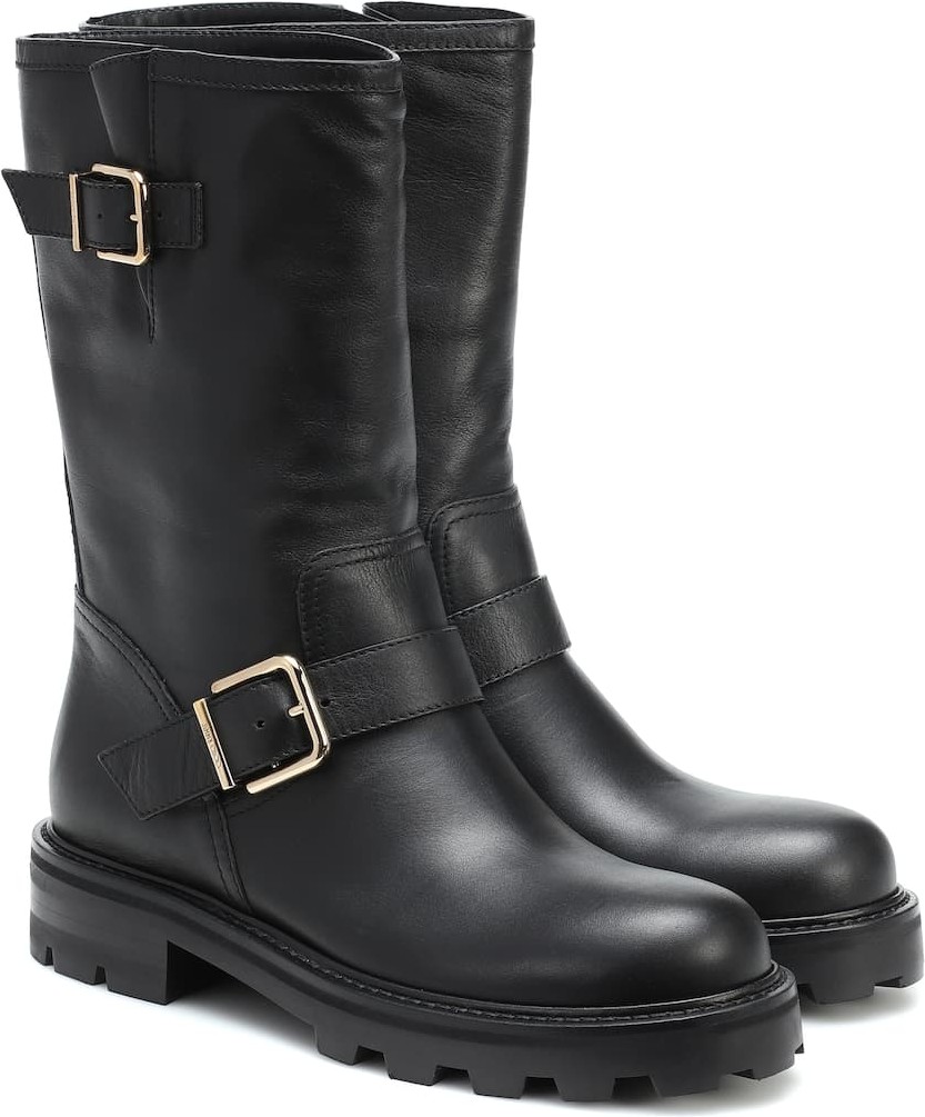 Jimmy Choo Biker II leather ankle boots