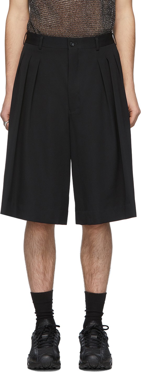 Comme Des Garçons Homme Plus Black Wool Shorts