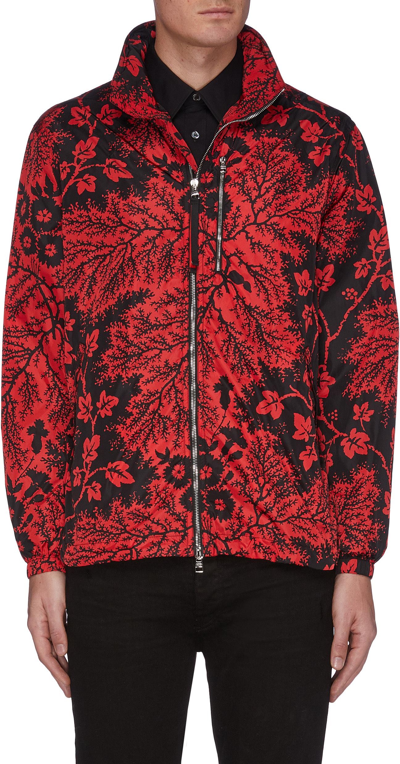 Alexander McQueen Floral Print Windbreaker