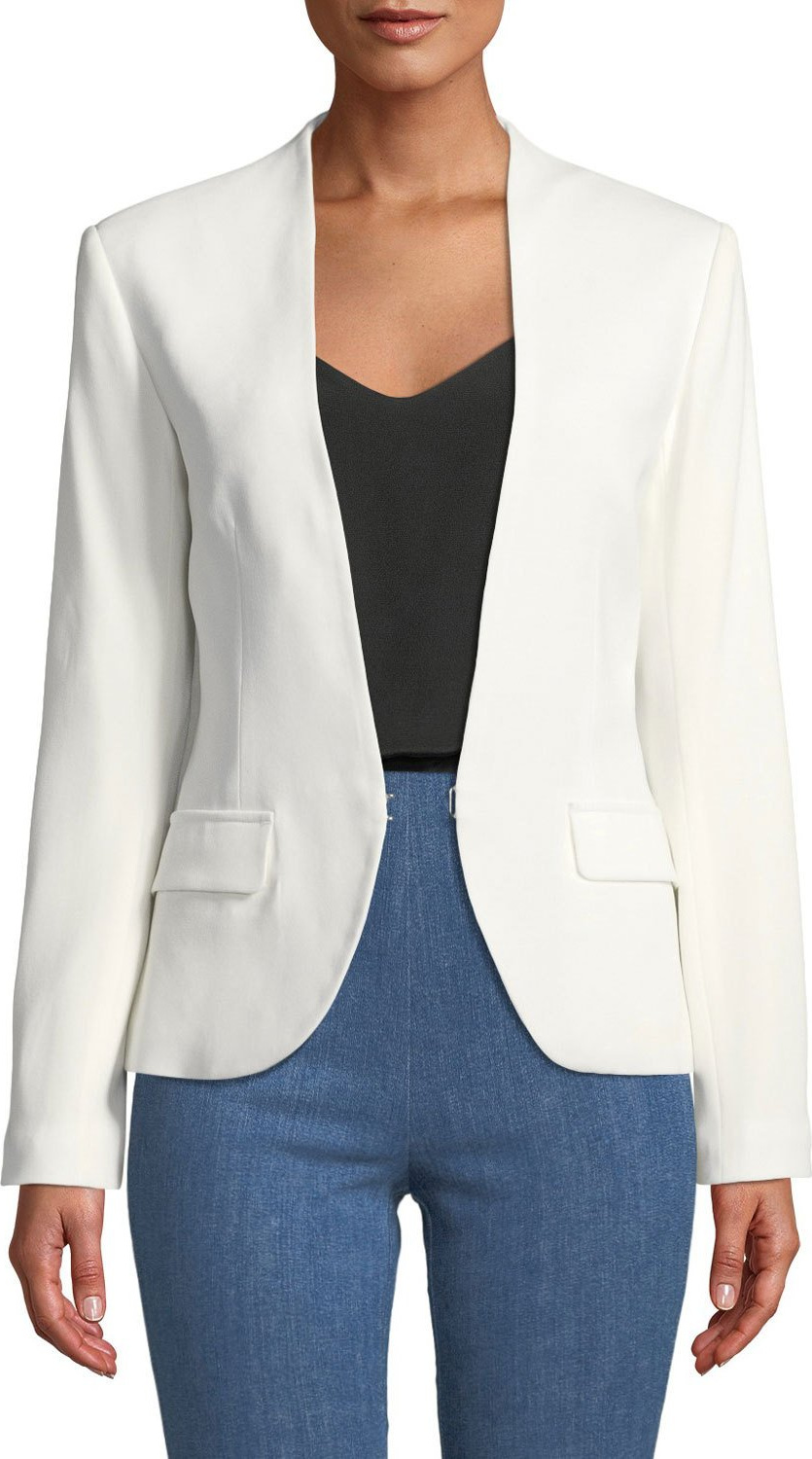 Rag & Bone Victoria Hook-Front Crepe Blazer