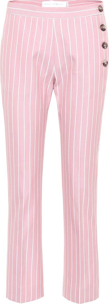 VICTORIA, VICTORIA BECKHAM Striped cotton trousers