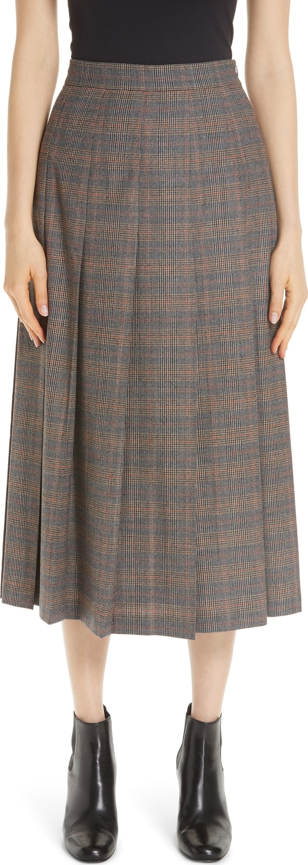 Lafayette 148 New York Marya Plaid Skirt