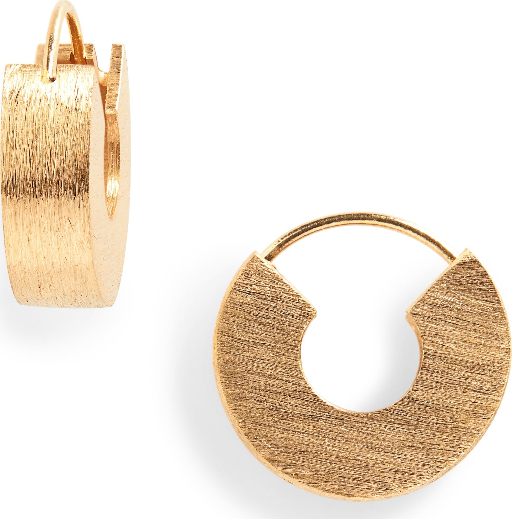 All Blues U-Beam Brushed Vermeil Earrings