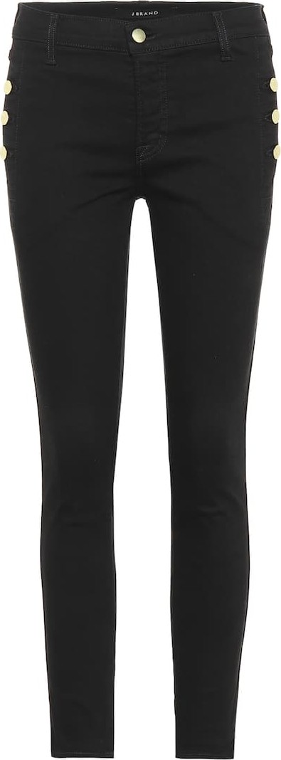 J BRAND Zion cropped mid-rise skinny jeans