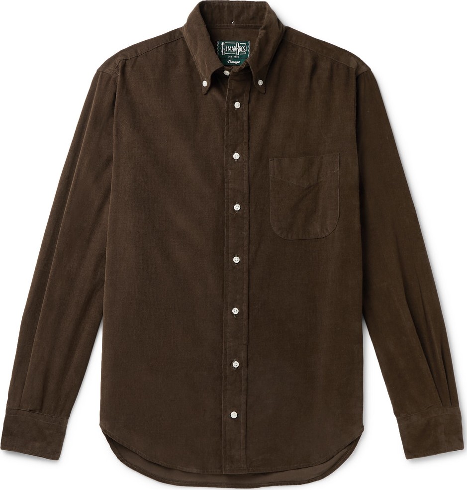 Gitman Vintage Button-Down Collar Cotton-Corduroy Shirt