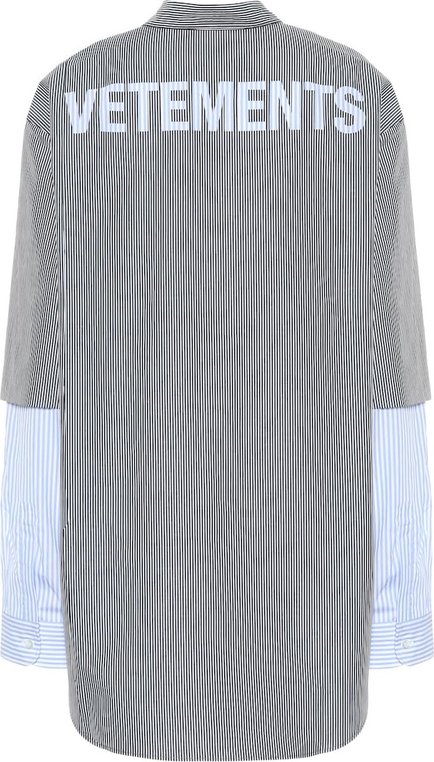 Vetements Striped cotton shirt