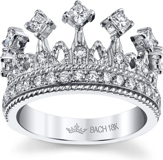 Cynthia Bach Empress Tiara 18k White Gold Diamond Ring
