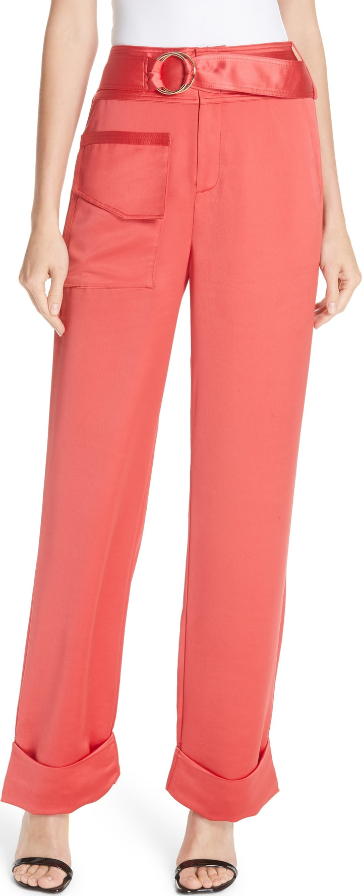 Self Portrait Satin Accent Trousers