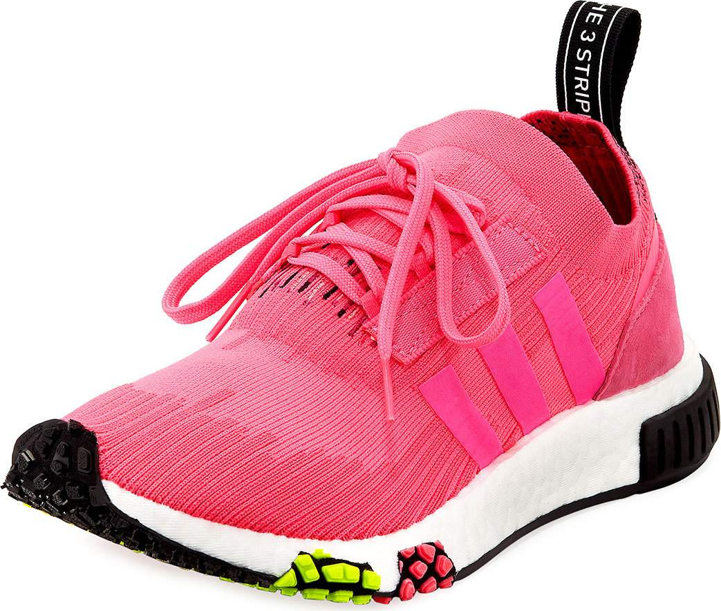 Adidas NMD_Racer Primeknit Trainer Sneaker, Solar Pink