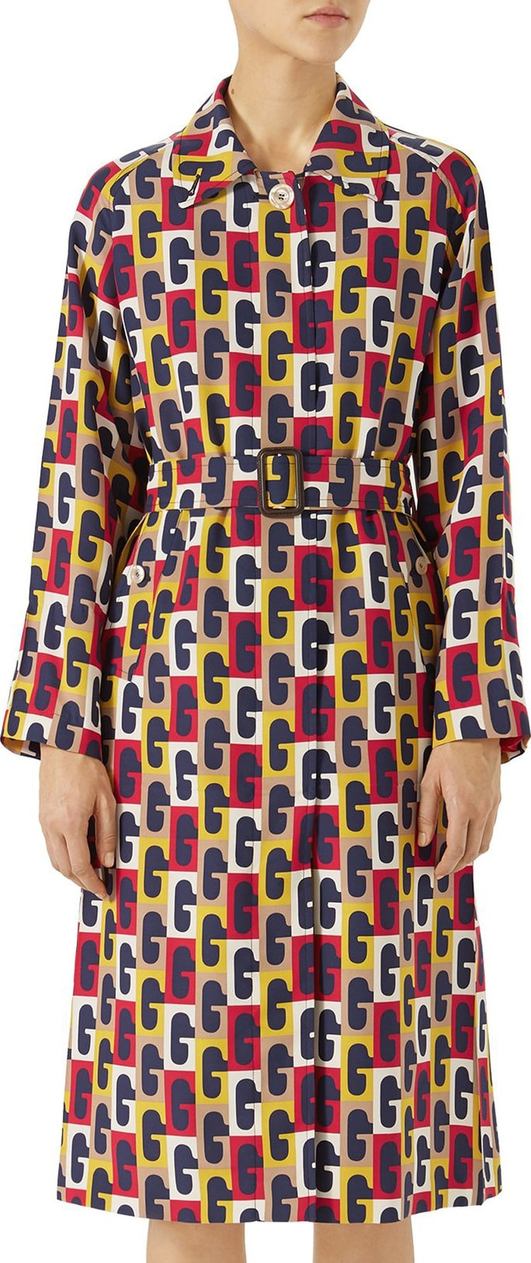 Gucci G-Sequence Print Trench Coat