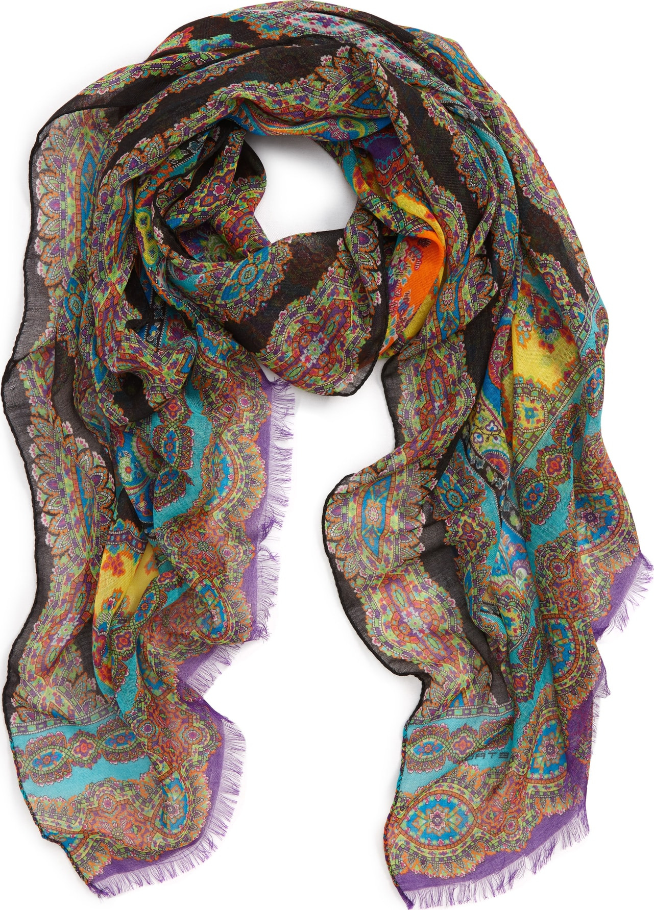 Etro Harlem Print Cashmere Scarf