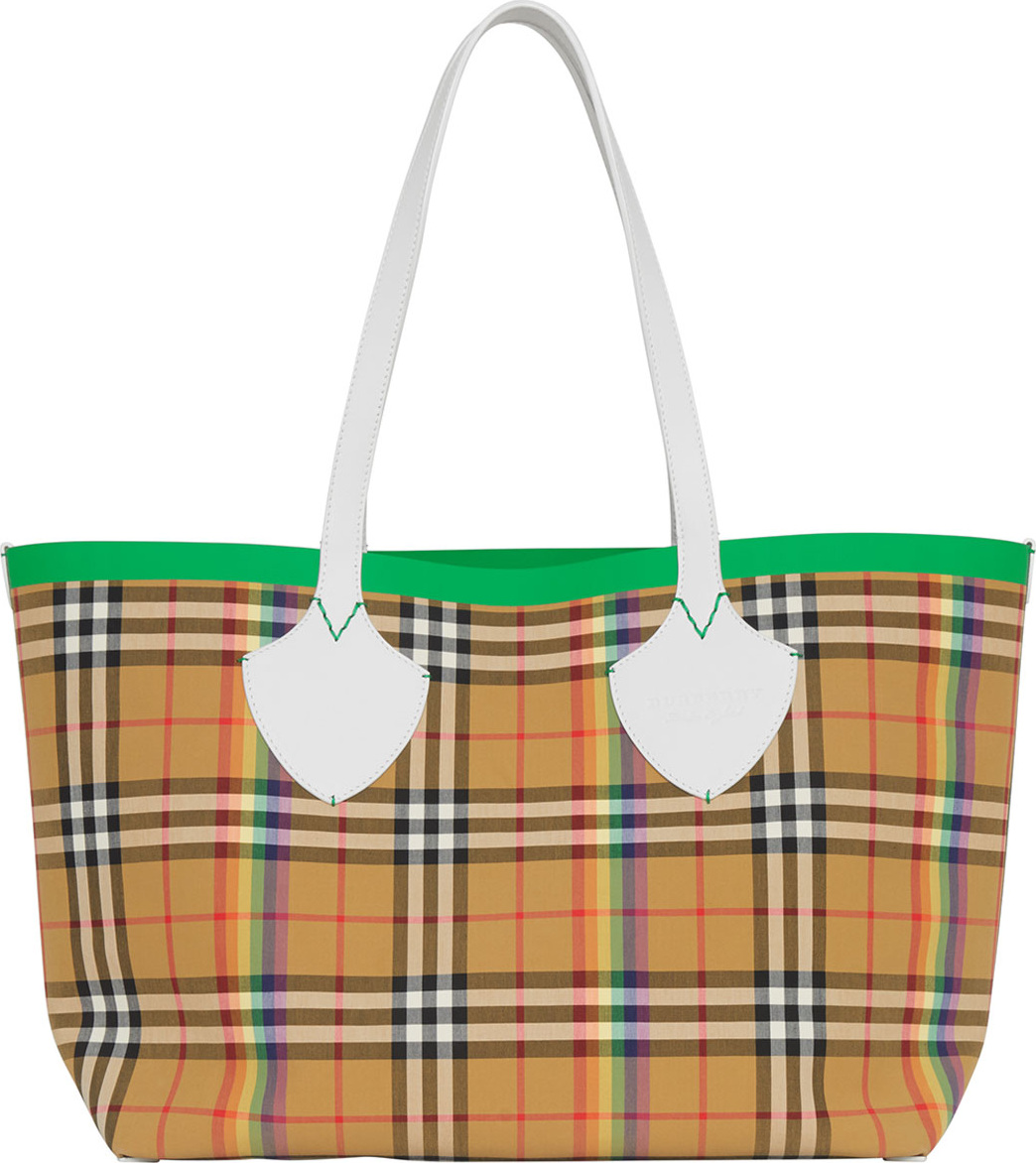 Burberry London England Medium Giant Vintage Check Tote Bag