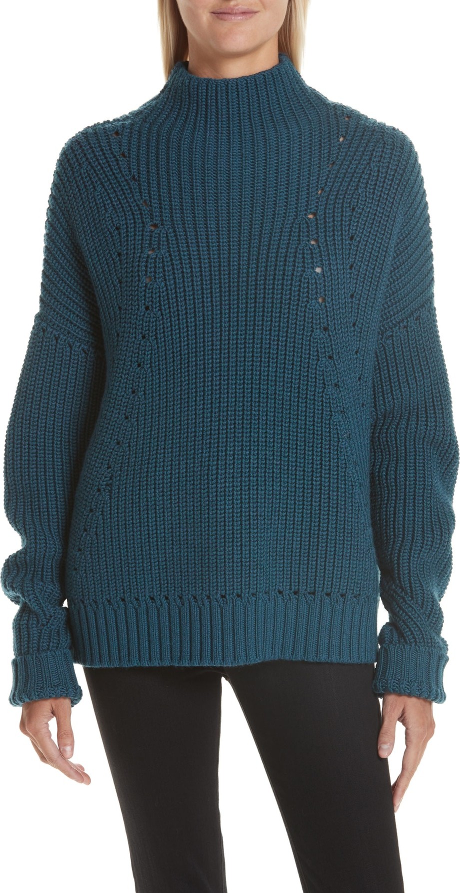 GREY Jason Wu Merino Wool Mock Neck Sweater