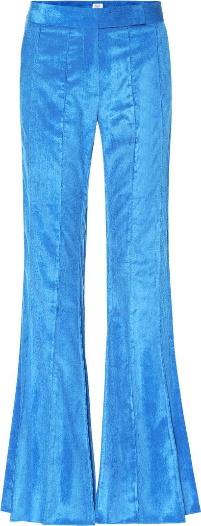 Rosie Assoulin Pleated Flare corduroy pants