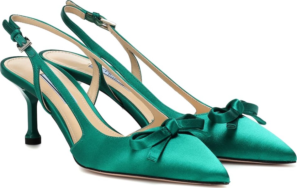 Prada Satin slingback pumps