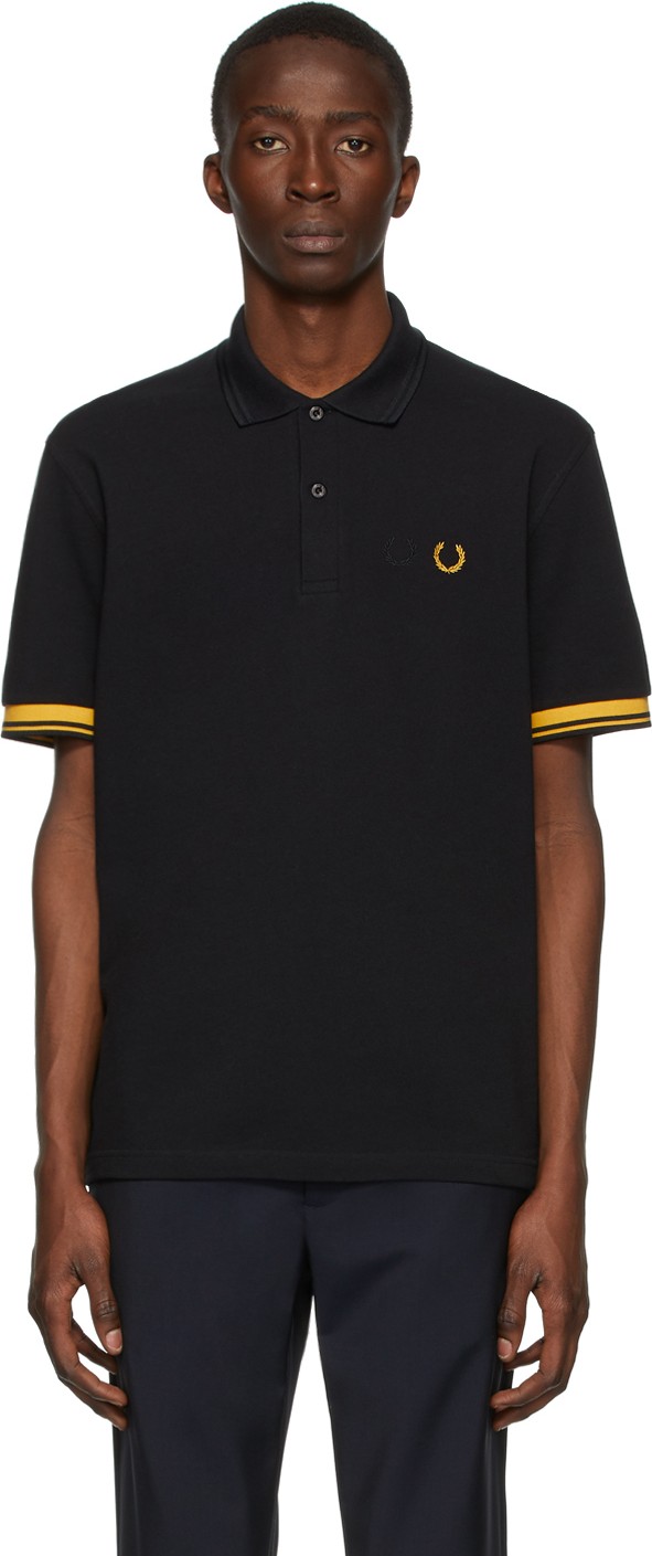 Comme des Garçons Homme Deux Black Fred Perry Edition Piqué Polo